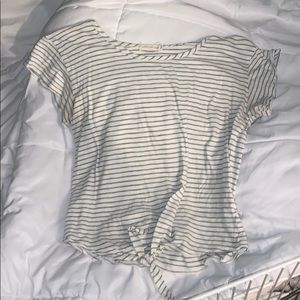 Super Cute Striped Tie Tee